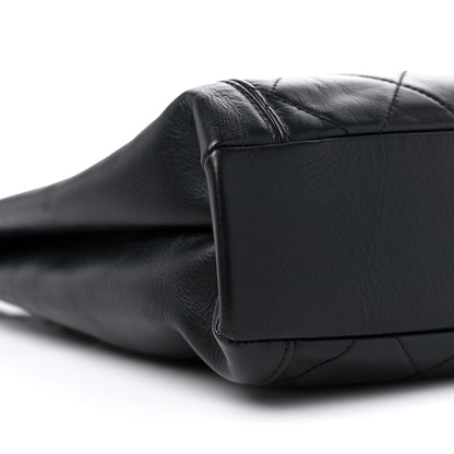 Chanel Calfskin Quilted CC Front Pocket Shopping Tote Black 8 of 9