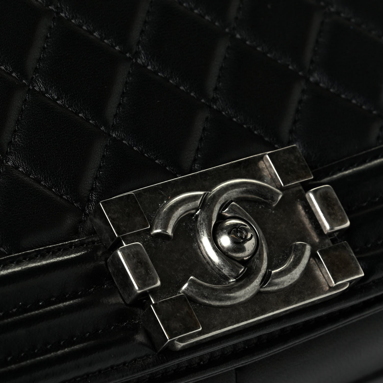 Chanel Calfskin Quilted Medium Boy Flap Black 6 of 6