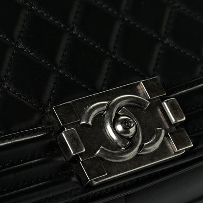 Chanel Calfskin Quilted Medium Boy Flap Black 6 of 6