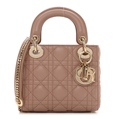 Christian Dior Lambskin Cannage Mini Lady Dior Fard 1 of 9