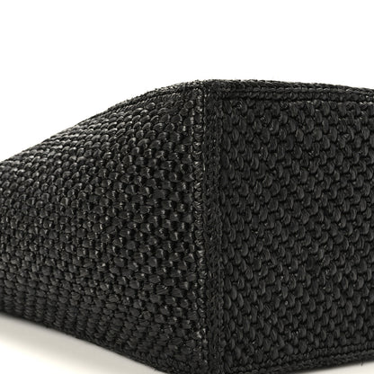Loewe Raffia Medium Paula's Ibiza Logo Tote Black White 7 of 8