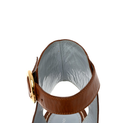 Louis Vuitton Calfskin Monogram Passenger Sandals 40 Cognac 12 of 14