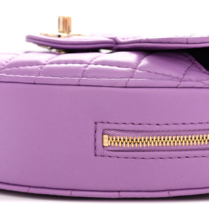Chanel Lambskin Quilted CC In Love Heart Bag Purple 10 of 11