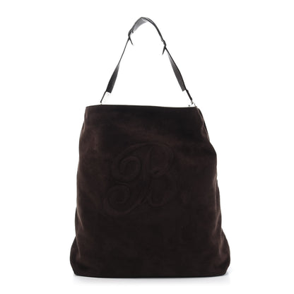 Balenciaga Suede Calfskin B Hobo Brown 1 of 18