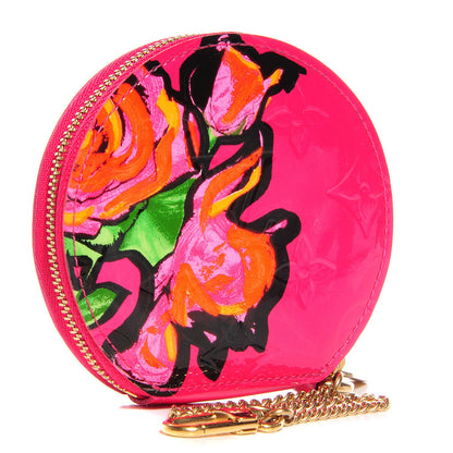 Louis Vuitton Vernis Roses Chapeau Coin Purse Rose Pop 3 of 7