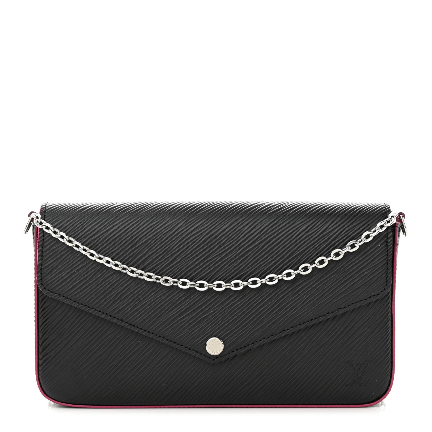Louis Vuitton Epi Pochette Felicie Black Hot Pink 1 of 10