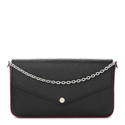 Louis Vuitton Epi Pochette Felicie Black Hot Pink 1 of 10