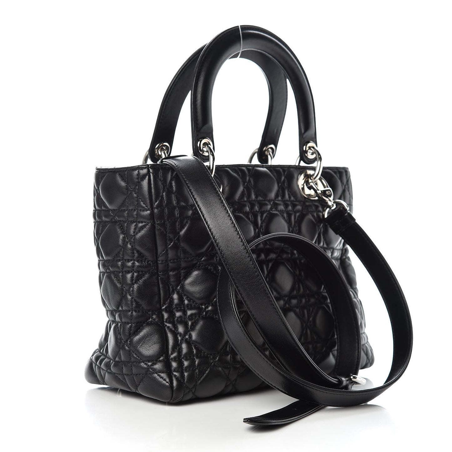 Lambskin Cannage Medium Lady Dior Black