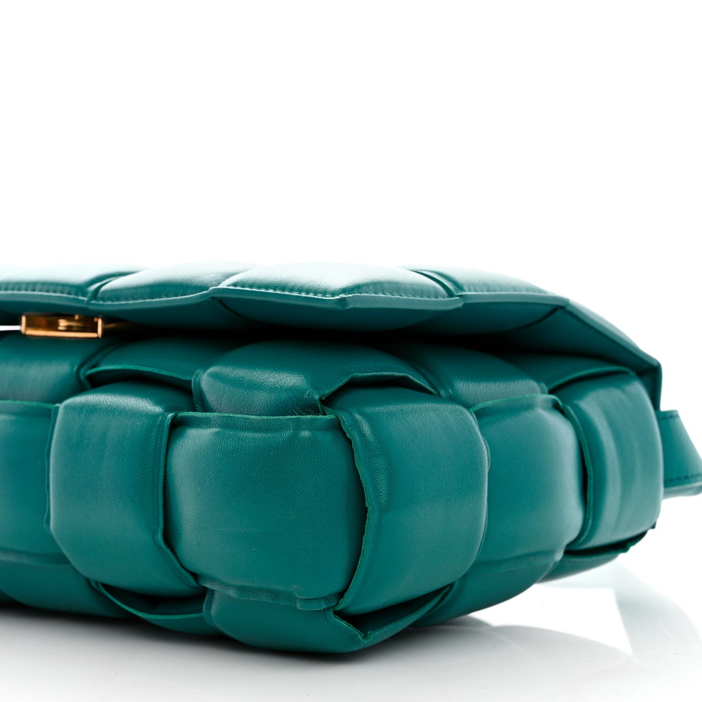 Nappa Maxi Intreccio Padded Cassette Crossbody Bag Mallard