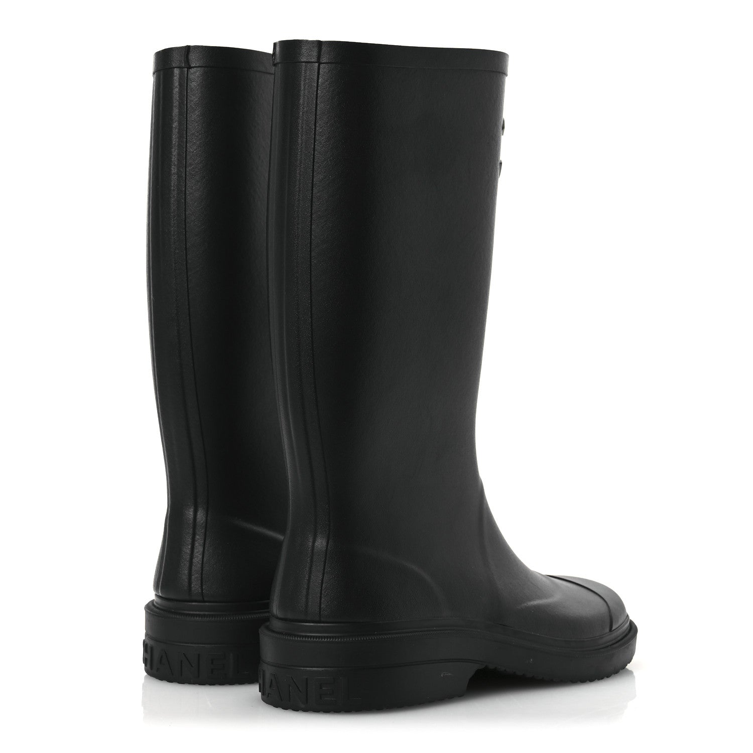 Chanel Caoutchouk CC High Boots 40 Black 5 of 13