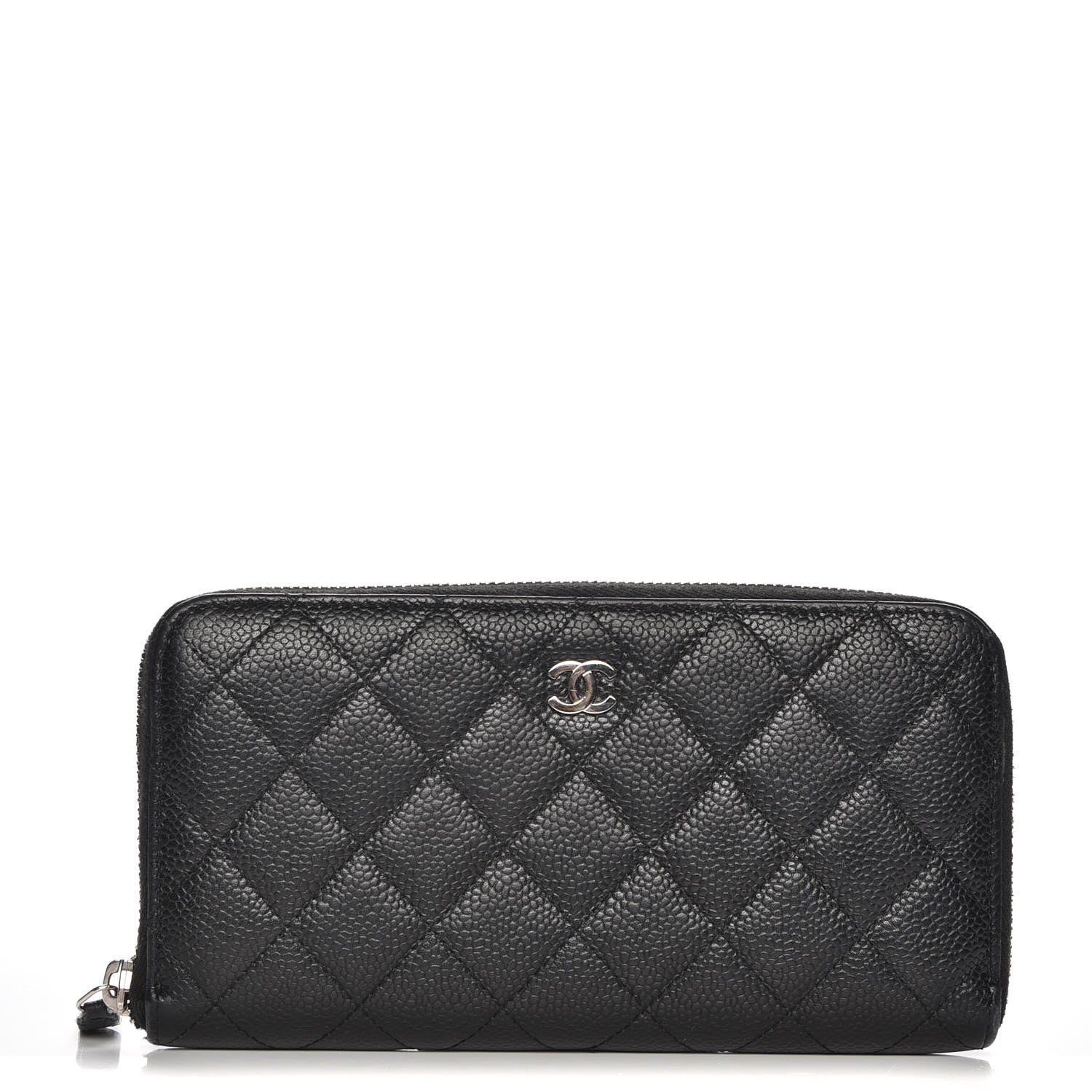 Chanel Caviar Quilted Large Gusset Zip Around Wallet Black 1 of 11