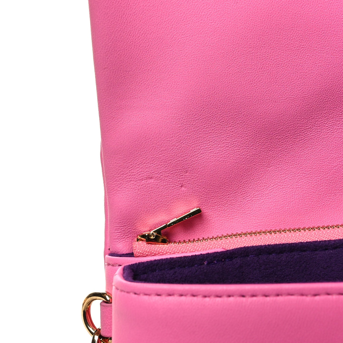 Lambskin Embossed Monogram Vuittamins Pochette Coussin Rose Violet
