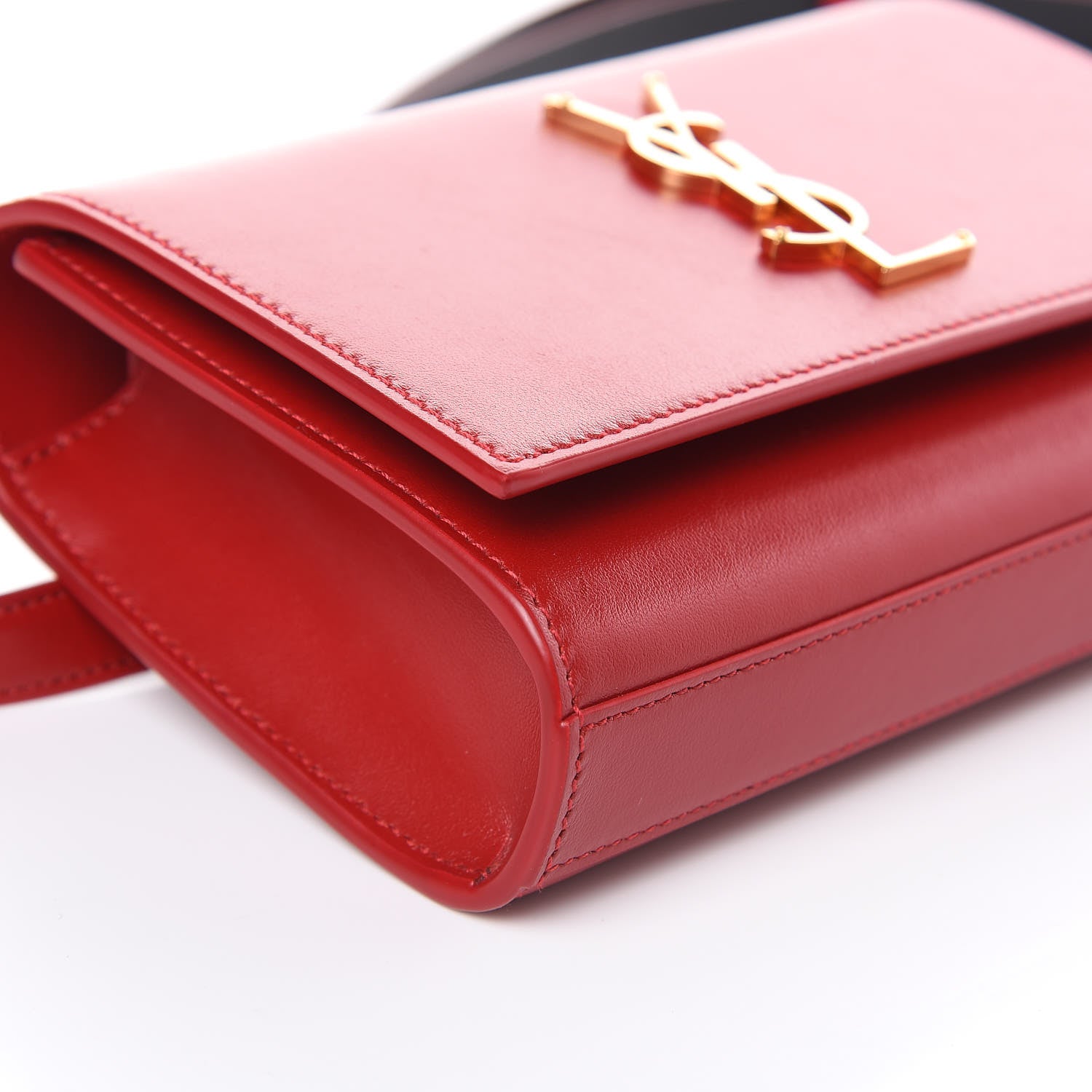 Saint Laurent Smooth Calfskin Monogram Kate Belt Bag Red 7 of 8