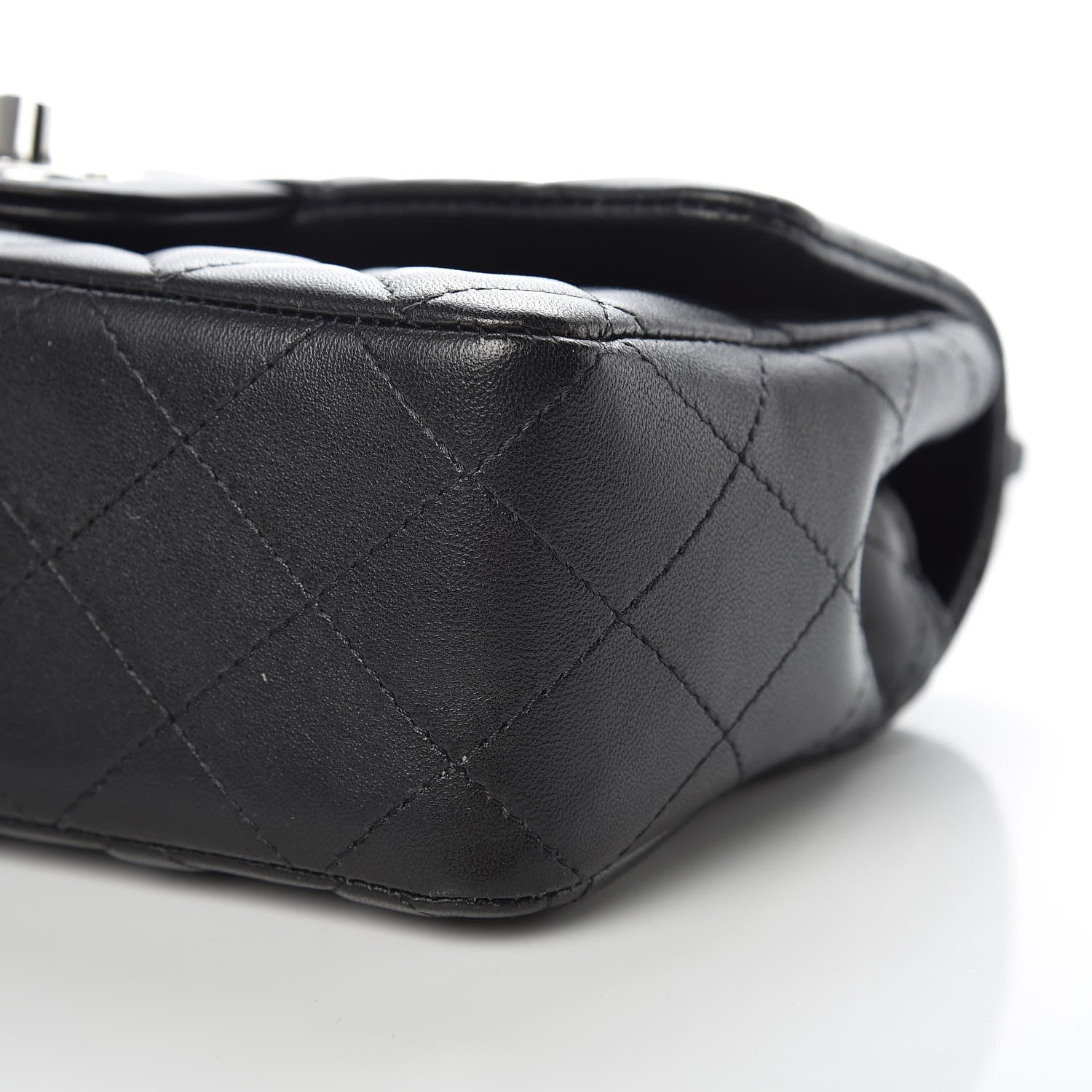 Chanel Lambskin Quilted Mini Rectangular Flap Black 9 of 10