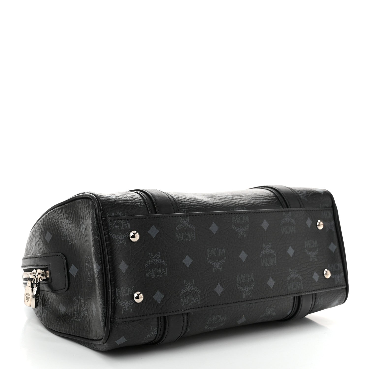 MCM Visetos Boston Bag Black 4 of 11