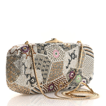 Judith Leiber Crystal Minaudiere Clutch Silver Multicolor 4 of 14