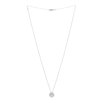 Roberto Coin 18K White Gold Diamond Disc Pendant Necklace 3 of 4