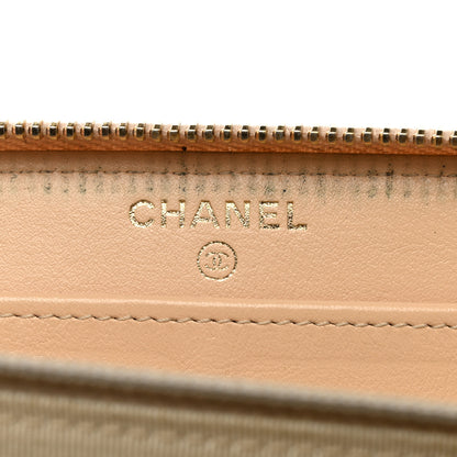 Chanel Caviar Quilted Large Gusset Zip Around Wallet Beige Clair 6 of 11