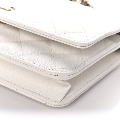 Chanel Caviar Quilted Wallet On Chain WOC White 9 of 11