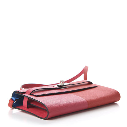 Hermes Epsom Kelly Wallet Casaque To Go Rouge Coeur Rose Extreme Bleu Zanzibar 4 of 10