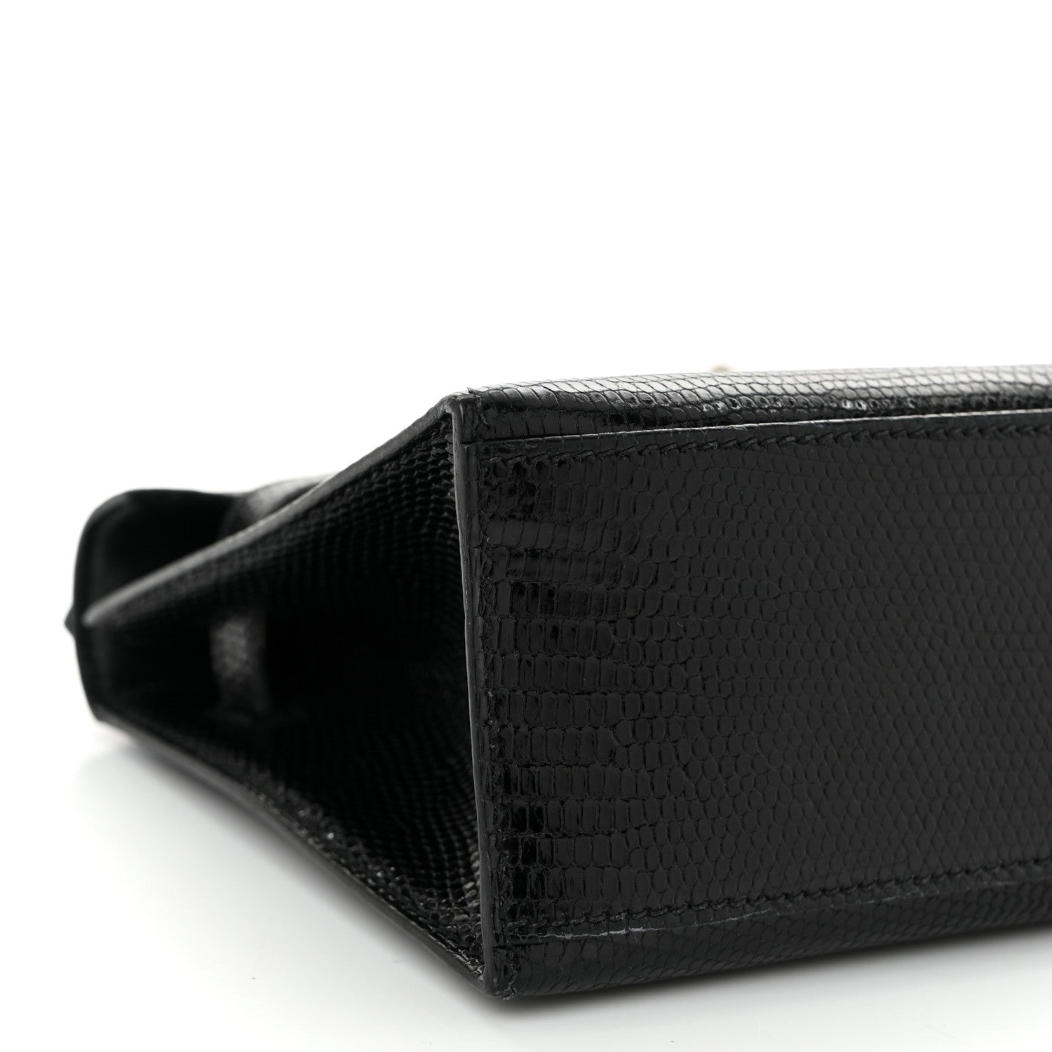 Hermes Lizard Kelly Pochette Clutch Black 9 of 11