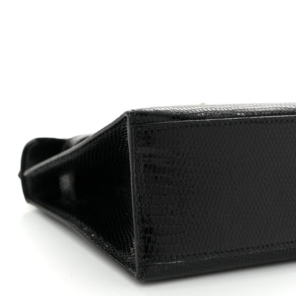 Hermes Lizard Kelly Pochette Clutch Black 9 of 11