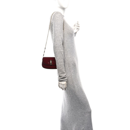 Gucci Shiny Calfskin Small Bamboo Night Bag Rosso Ancora 2 of 12