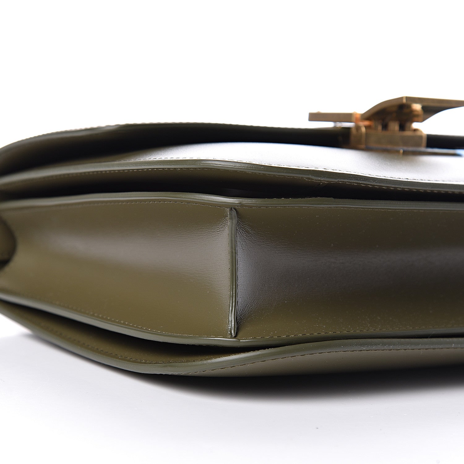 Celine Box Calfskin Classic Box Medium Flap Bag Army Green 9 of 10