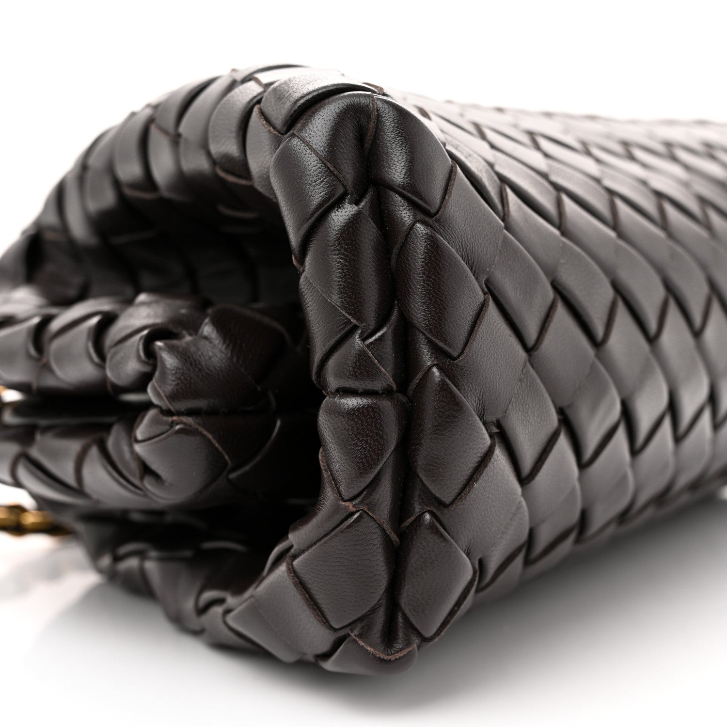 Bottega Veneta Nappa Intrecciato Teen The Lauren 1980 Clutch With Chain Fondant 9 of 11