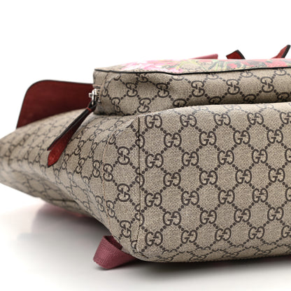 Gucci GG Supreme Monogram Blooms Medium Single Buckle Backpack Beige Multicolor Dry Rose 5 of 12