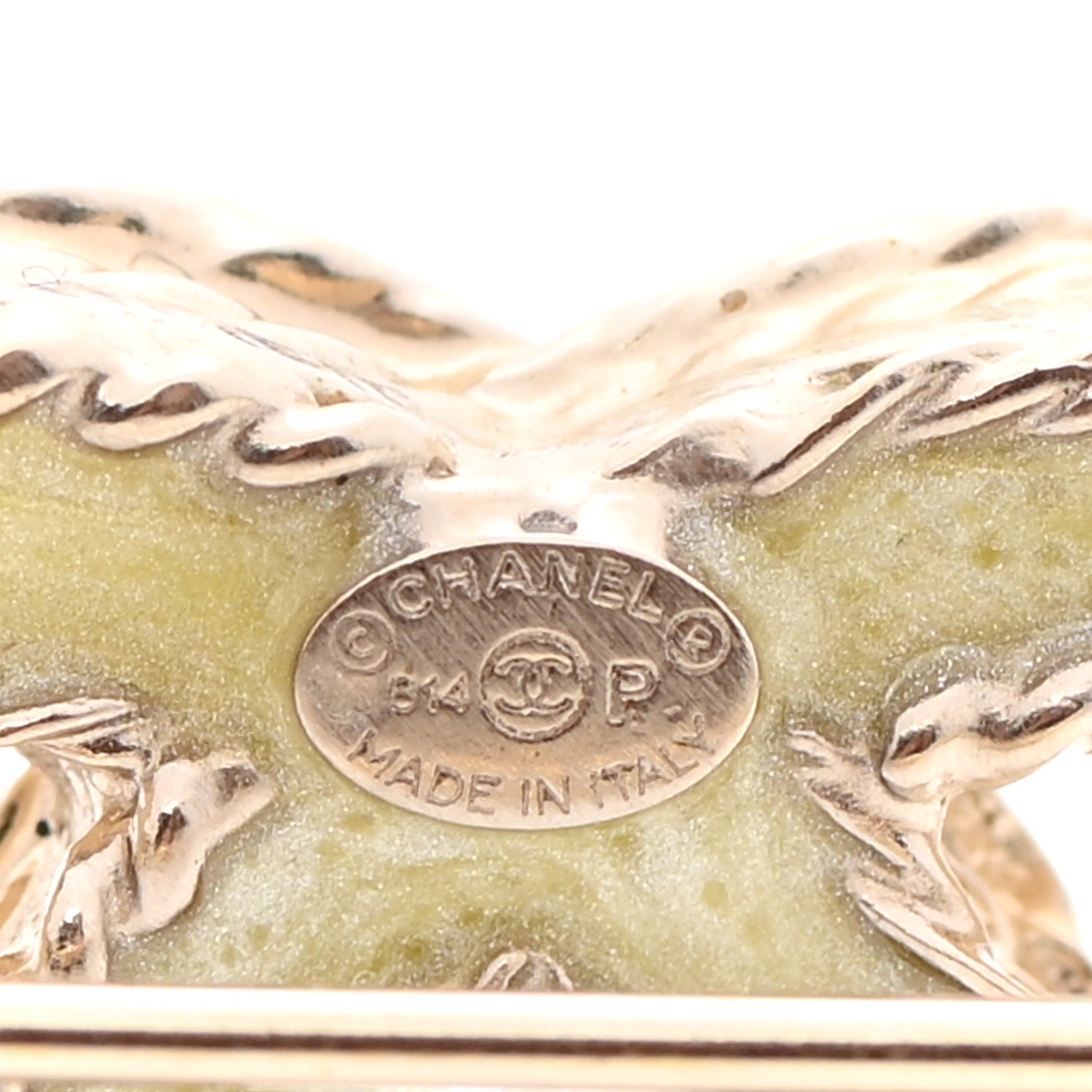 Chanel Crystal CC Brooch Pin Light Gold 4 of 5