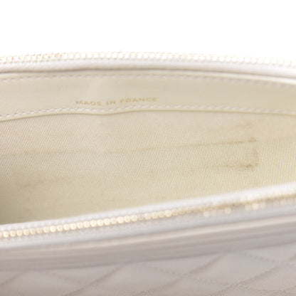 Chanel Caviar Quilted Small Boy Clutch With Chain White 12 of 16