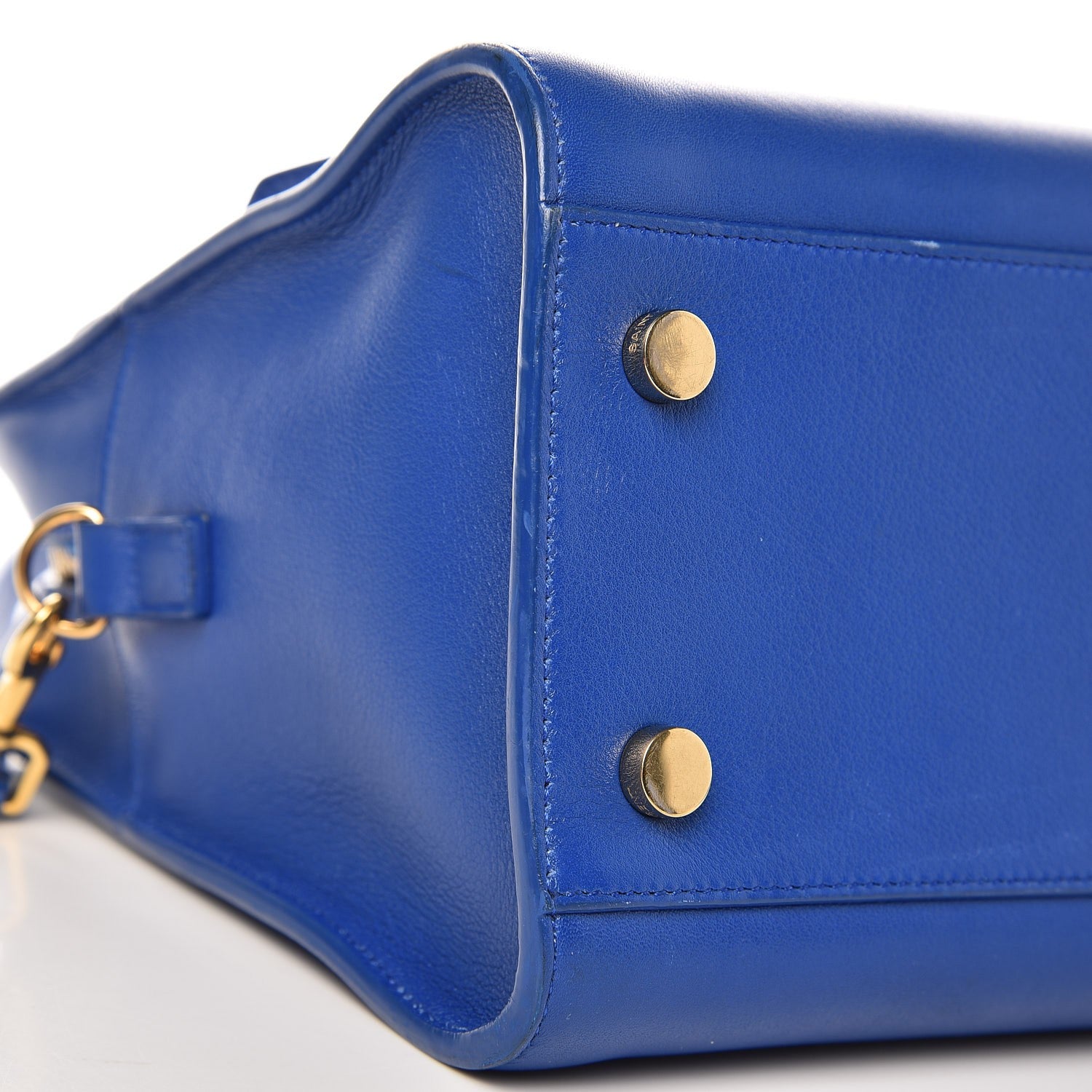 Saint Laurent Calfskin Small Monogram Cabas Blue Majorelle 7 of 11