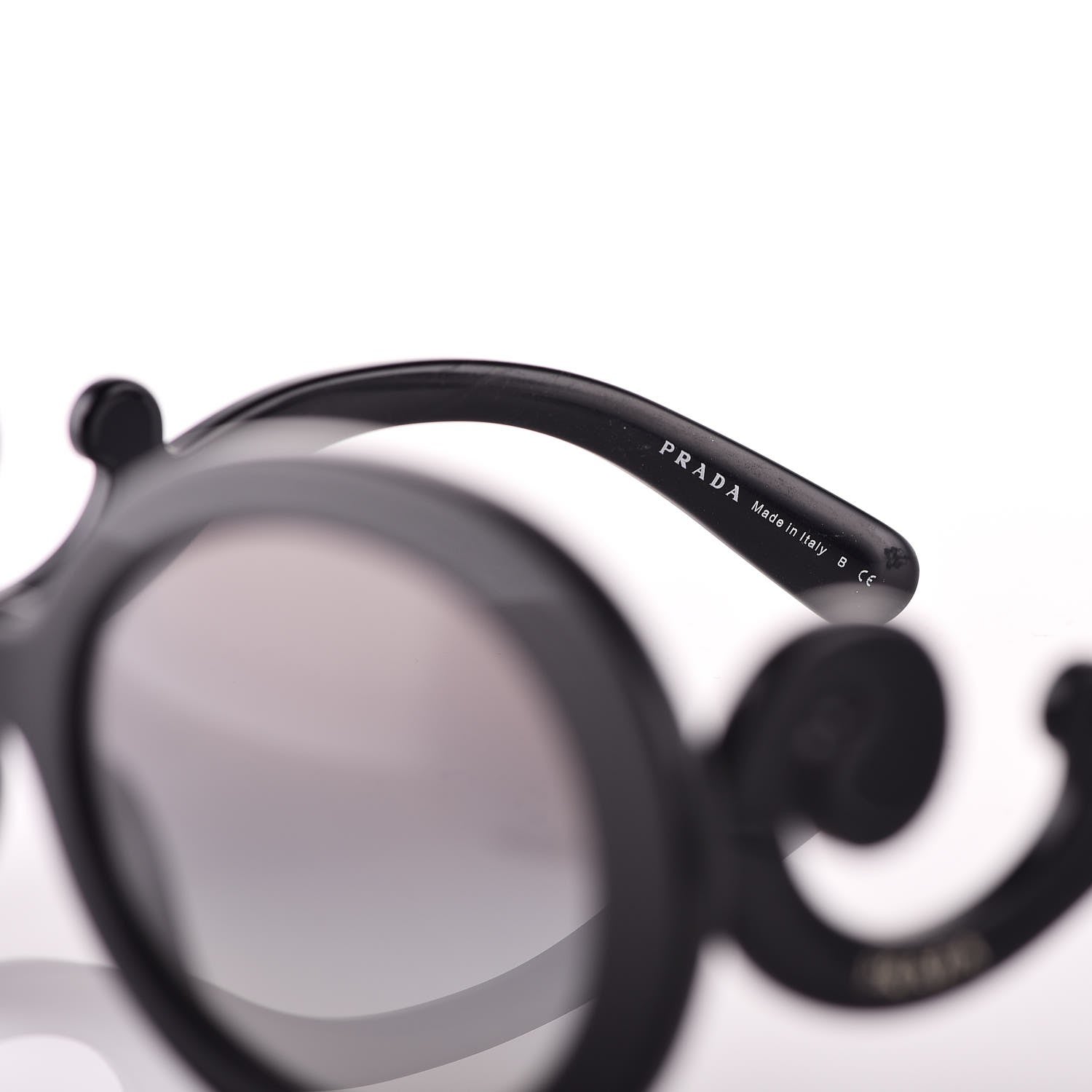 Prada Baroque Sunglasses SPR 27N Black 6 of 9