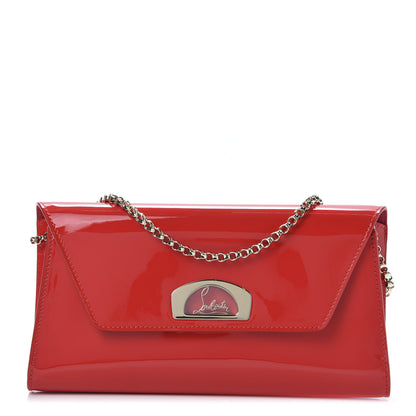 Christian Louboutin Patent Vero Dodat Clutch Fraise 1 of 9