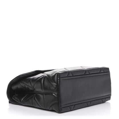 Prada Nappa Triangle Stitched Large Spectrum Bag Black 3 of 10