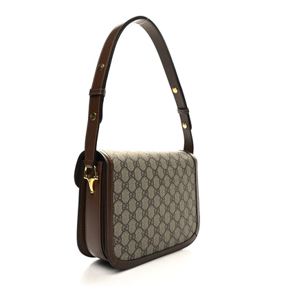 Gucci GG Supreme Monogram Horsebit 1955 Shoulder Bag Beige Brown Sugar 3 of 12