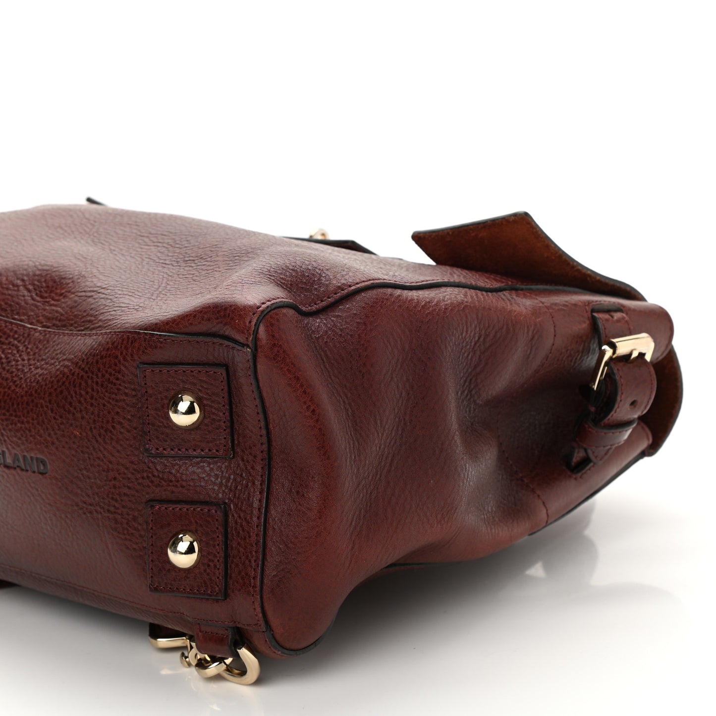 Natural Leather Cara Delevigne Convertible Satchel Oxblood