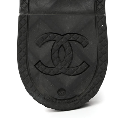 Chanel Caoutchouk CC High Boots 37 Black 7 of 9