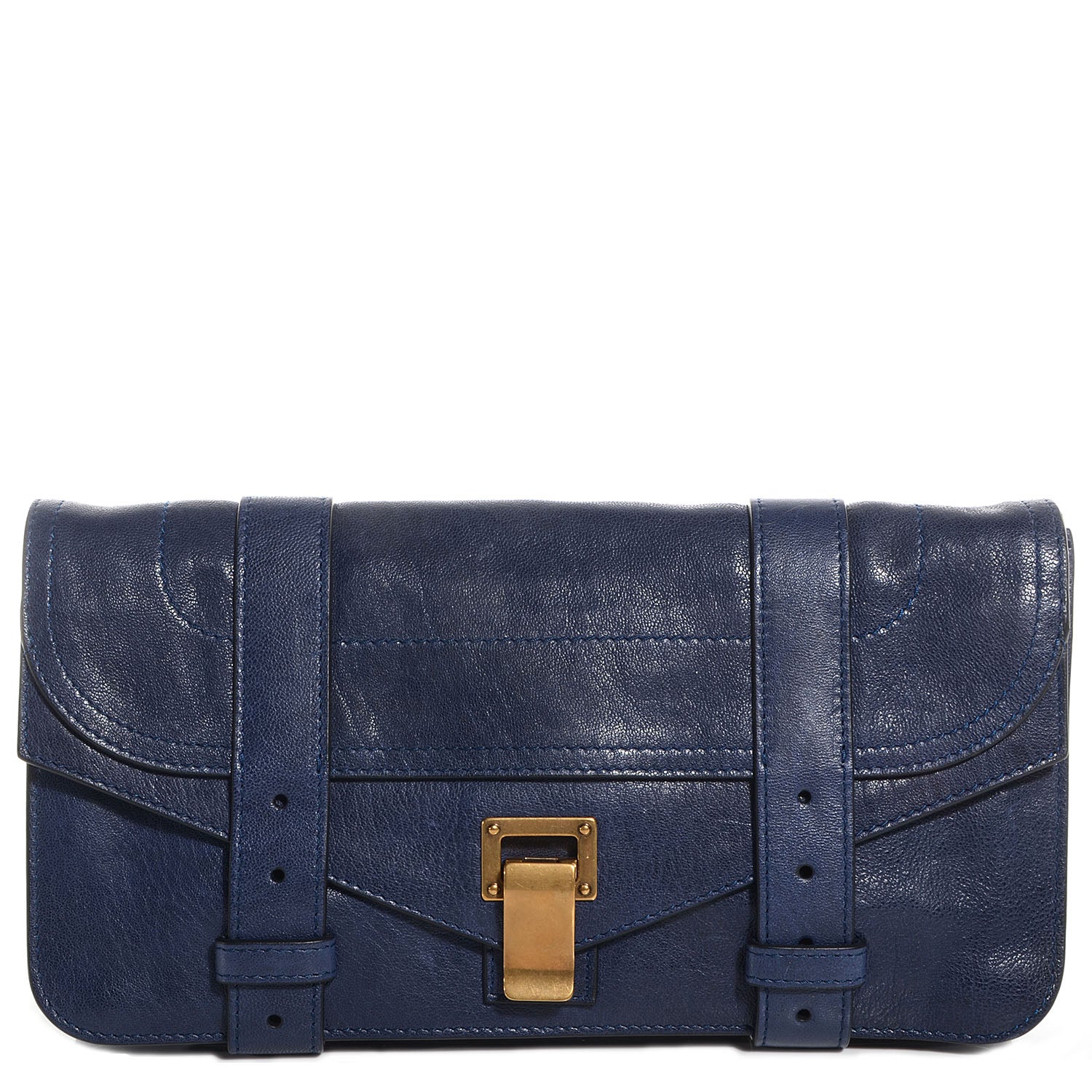 Proenza Schouler Lux Leather PS1 Pochette Clutch Midnight 1 of 10