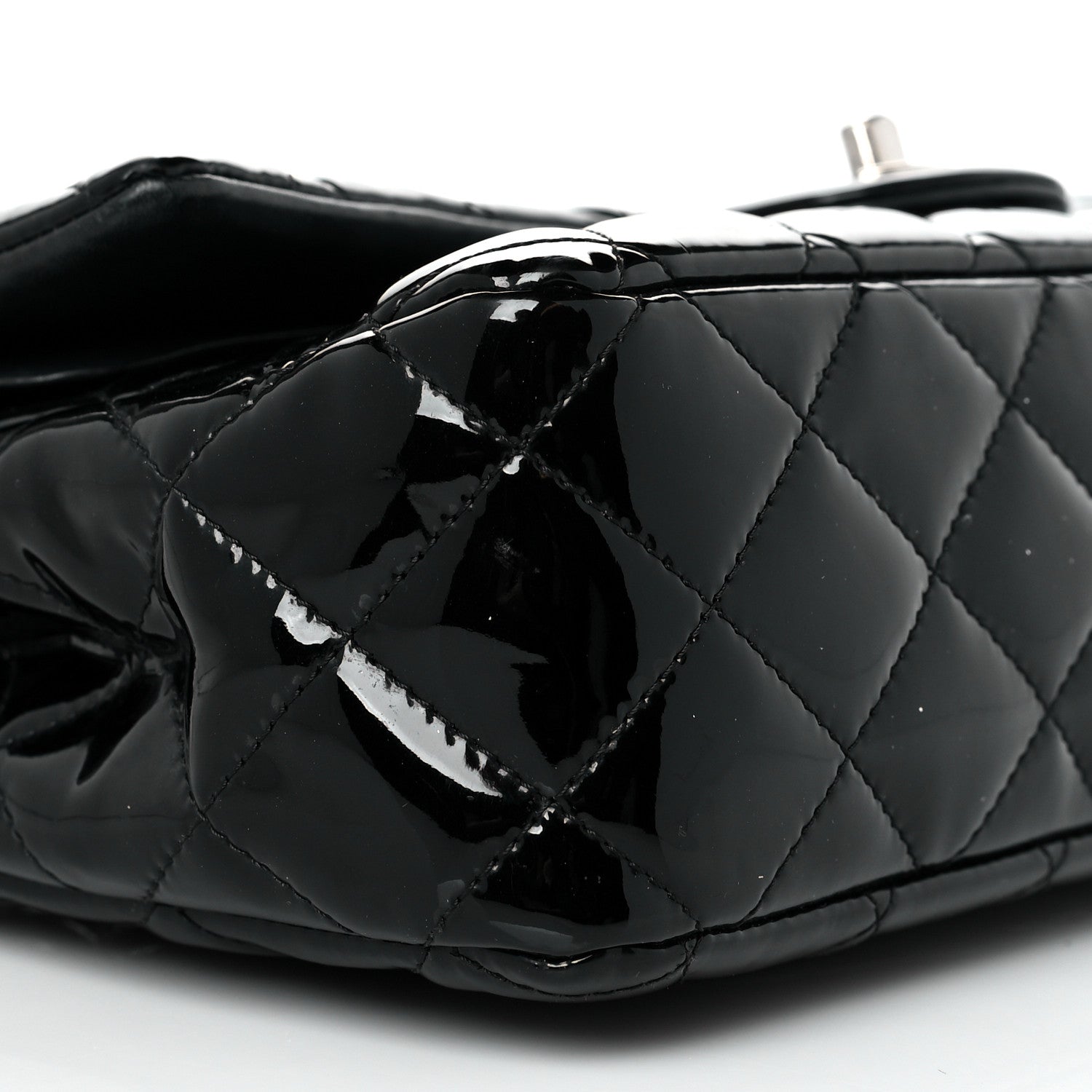 Chanel Patent Quilted Medium Double Flap Black 9 of 11