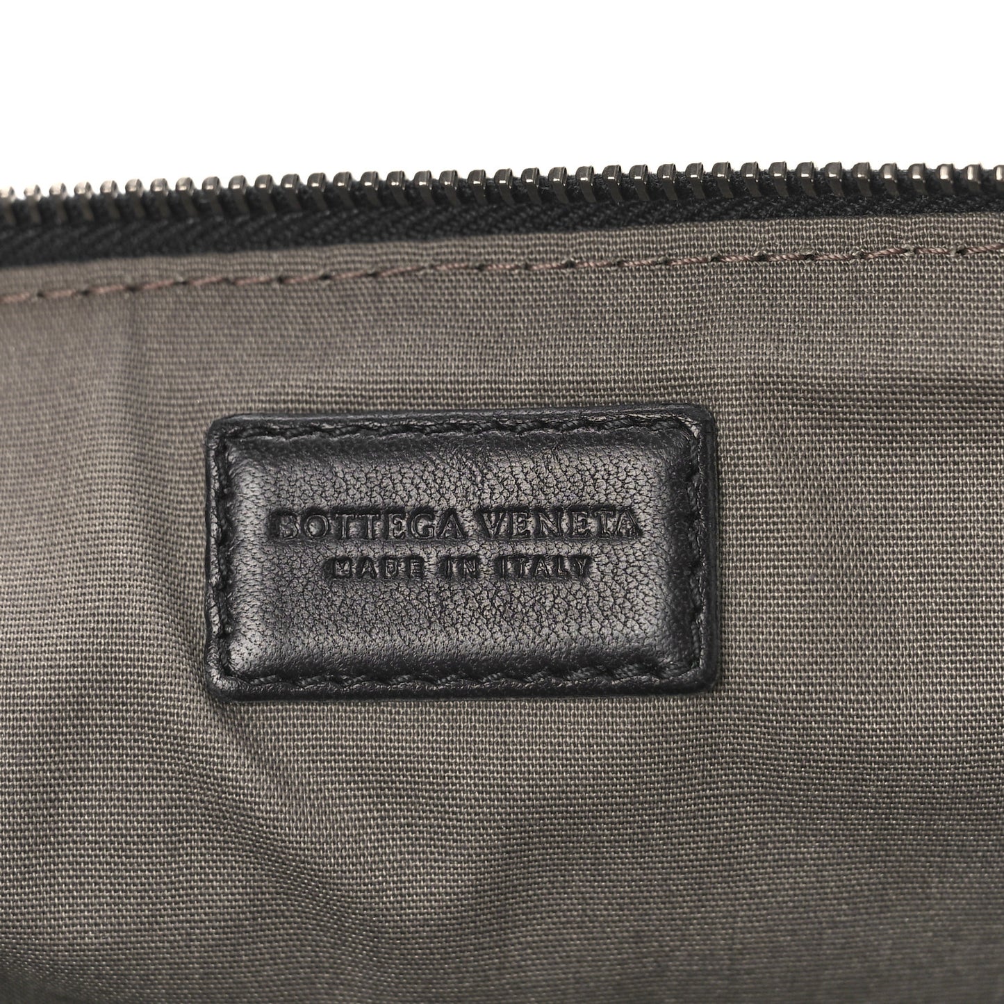 Nappa Intrecciato Medium Zip Pouch Black