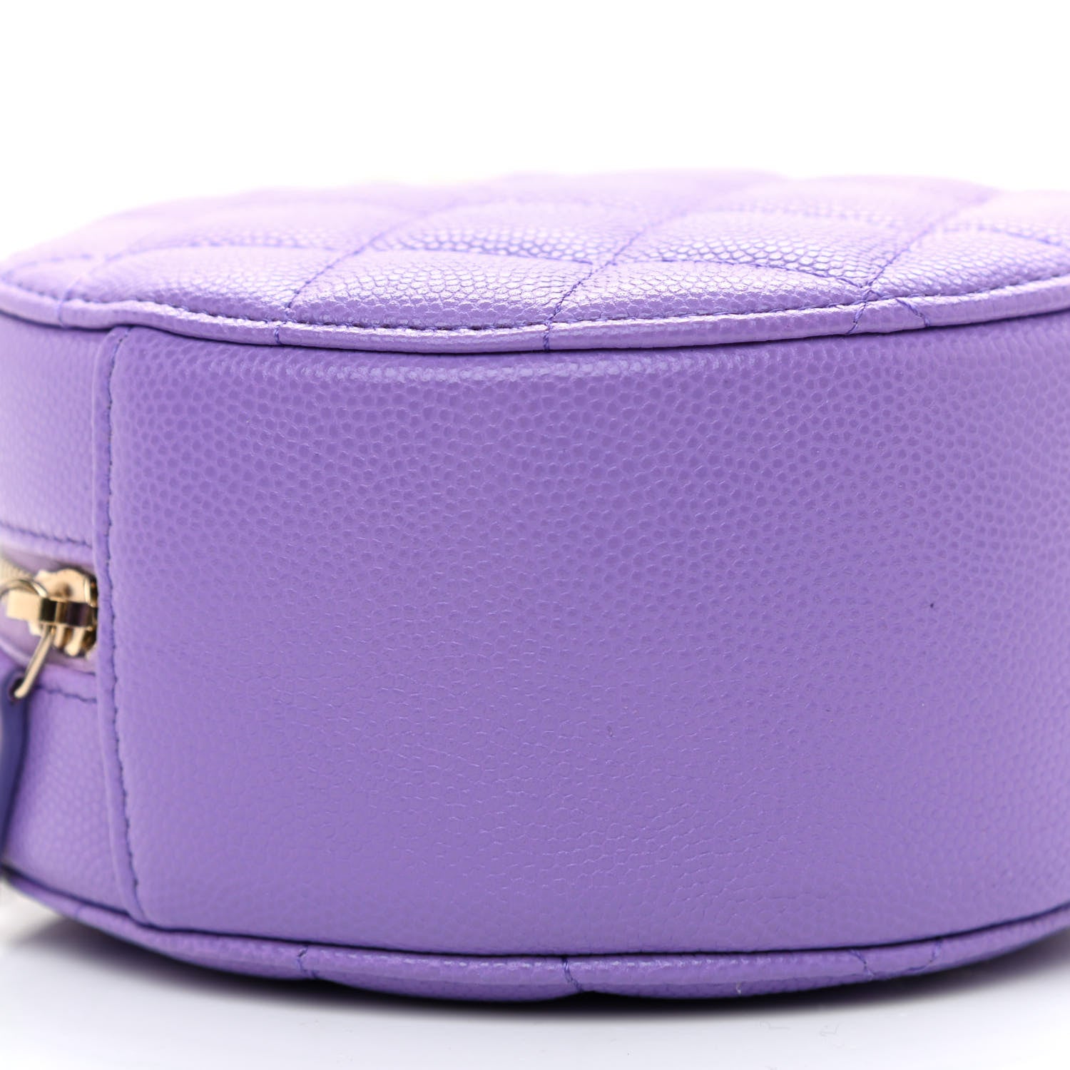 Chanel Caviar Quilted Round Clutch With Chain Purple 9 of 10