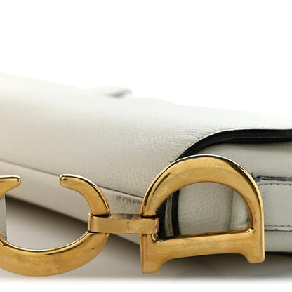 Christian Dior Grained Calfskin Saddle Bag White 14 of 14