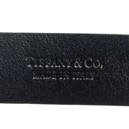 Tiffany Sterling Silver Leather Return to Tiffany Single Wrap Bracelet Blue 3 of 5