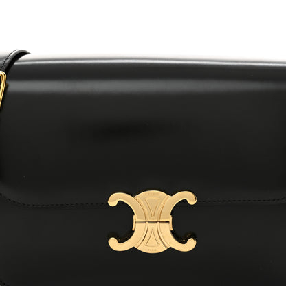 Celine Shiny Calfskin Medium Triomphe Black 9 of 11