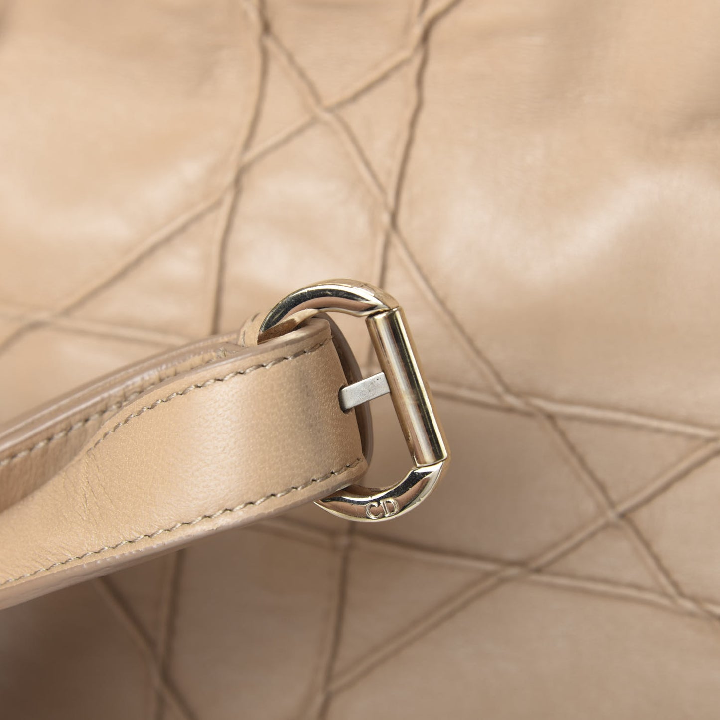 Lambskin Cannage Medium Granville Tote Beige