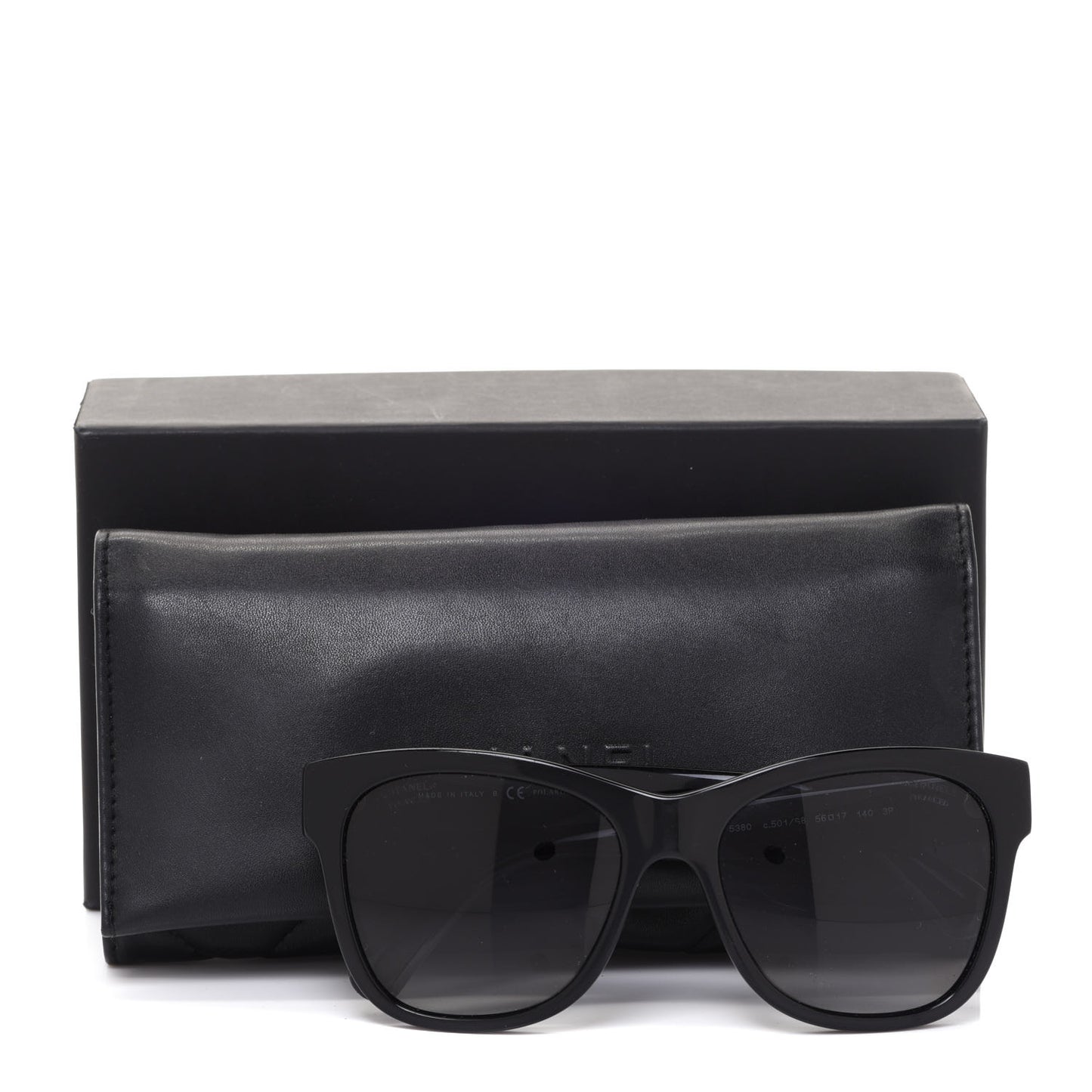 Acetate Polarized Square CC Sunglasses 5380 Black