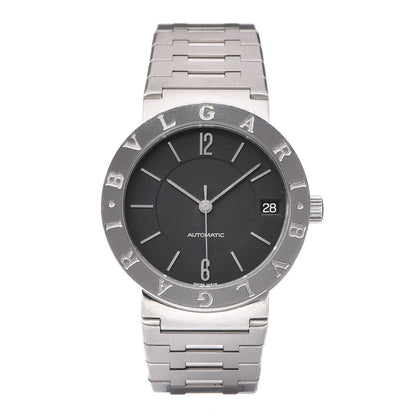 Bulgari Stainless Steel 33mm Automatic Watch Black 1 of 9