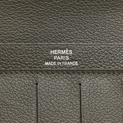 Hermes Evercolor Citizen Twill Long Wallet Vert De Gris 7 of 9